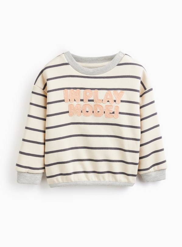 Mono Striped One Of A Kind Print Sweatshirt 6-9 months